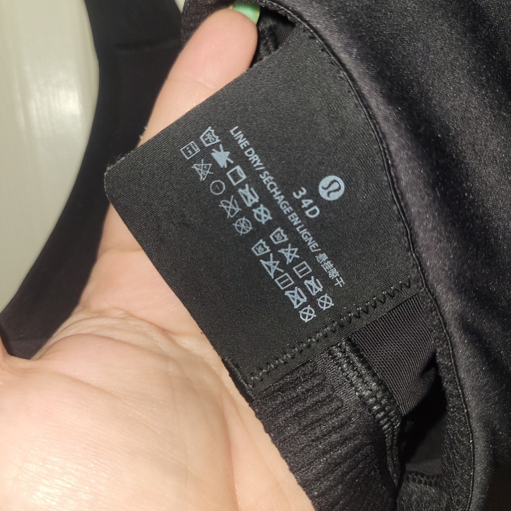 Lululemon AirSupport Bra *High Support Cups BLK/ASGY Size 34D - Picture 6 of 6